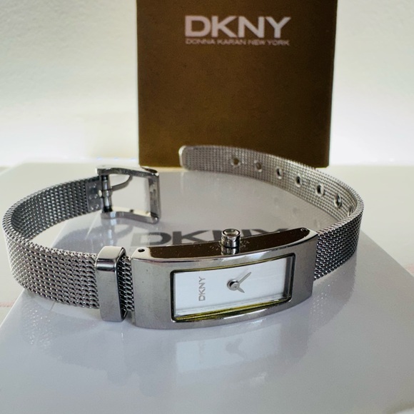Dkny Accessories - DKNY Silver-Tone Mesh Bracelet Ladies Watch